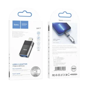 Adaptador Usb A Lightning Hoco (Ua17-Usb) Negro, Para Iphone, Funcion Otg - Imagen 7
