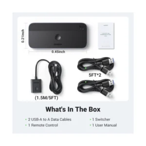 Conmutador Usb 3.0 Ugreen Cm662 (15705) 2 Computadoras Que Comparten Dispositivos Usb C Y A, Usb De 4 Puertos Para Compartir Teclado/Mouse/Camara/Etc - Imagen 8