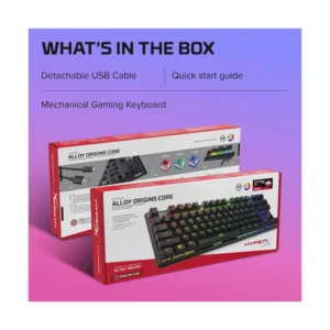 Teclado Hyperx Alloy Origins Core 80% (4P5P3Aa#Aba) Gaming, Negro, Mecanico, Switch Rojo Lineal, Cuerpo Completo De Aluminio De Grado Aeronautico, Rgb - Imagen 10