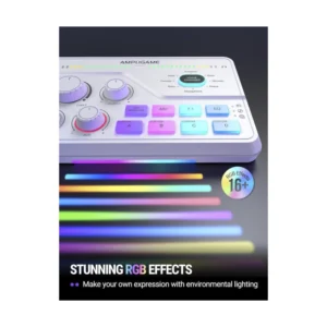 Mezcladora De Audio Fifine Sc8 Ampligame (Sc8-W) Blanco, Para Jugadores Y Streamers, Efectos De Audio Personalizables, Admite Xlr, Mezcla De Juego/Cha - Imagen 5