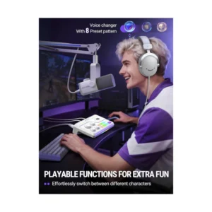 Mezcladora De Audio Fifine Sc8 Ampligame (Sc8-W) Blanco, Para Jugadores Y Streamers, Efectos De Audio Personalizables, Admite Xlr, Mezcla De Juego/Cha - Imagen 6