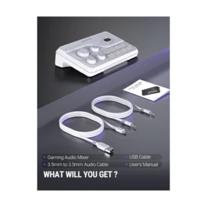 Mezcladora De Audio Fifine Sc8 Ampligame (Sc8-W) Blanco, Para Jugadores Y Streamers, Efectos De Audio Personalizables, Admite Xlr, Mezcla De Juego/Cha - Imagen 9