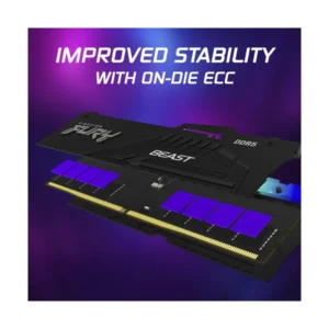 Memoria Ram Kingston Fury Beast Ddr5 16Gb/6400 (Kf564C32Bbea-16) Negro, Cl32, 1.4V, Expo/Xmp, Led-Rgb - Imagen 3