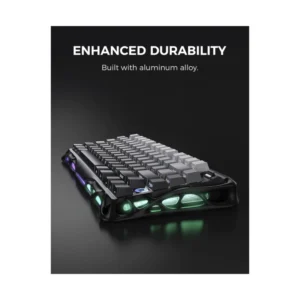 Teclado Inalambrico Gravastar Mercury K1 75% (Gs K1-Gblk) Negro, Mecanico, Switch Lineales, Diseño De Exoesqueleto De Aluminio, Rgb - Imagen 3