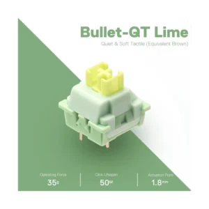 Kit Switches Redragon A113 Bullet-Qt Marron (A113Qt) 24 Pcs, Mecanicos Tactiles Silenciosos, Placa De 3 Pines, Intercambiable En Caliente, 50 Millones - Imagen 3