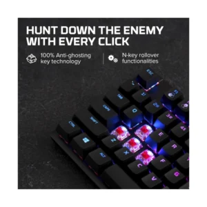 Teclado Hyperx Alloy Origins Core 80% (4P5P3Aa#Aba) Gaming, Negro, Mecanico, Switch Rojo Lineal, Cuerpo Completo De Aluminio De Grado Aeronautico, Rgb - Imagen 3