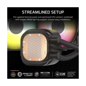 Enfriamiento Liquido Corsair Nautilus 360 Rs Argb (Cw-9060093-Ww) Negro, 1700/1851-Am4/Am5, Negro, X3 Fan, Bajo Ruido, Led-Argb - Imagen 3