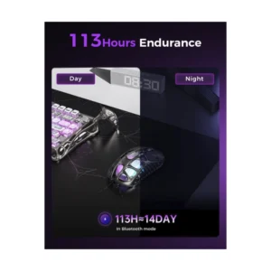 Mouse Inalambrico Gravastar Mercury X Pro (Gs Xpro-Blk) Negro, 32000 Dpi, Dongle De 8 K, Sensor Paw 3950, Sondeo De 8,000 Hz, 5 Botones Programables - Imagen 4