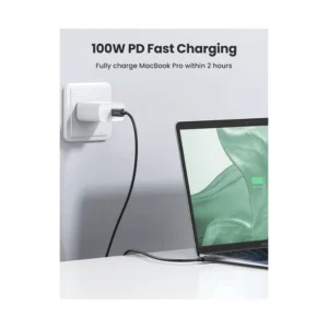 Cable Thunderbolt 4 Usb-C A Usb-C Ugreen Us501 (30389) Negro Carga Rapida De 100 W, Soporte De Video Hasta 8K 60Hz, 0.8 Metros - Imagen 4