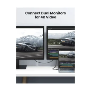 Cable Thunderbolt 4 Usb-C A Usb-C Ugreen Us501 (30389) Negro Carga Rapida De 100 W, Soporte De Video Hasta 8K 60Hz, 0.8 Metros - Imagen 5