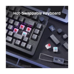 Teclado Hyperx Alloy Rise (7G7A3Aa#Abm) Gaming, Negro, Mecanico, Switch Rojo Lineal, Sensor De Luz Ambiental, Boton Giratorio Para El Volumen, Led-Rgb - Imagen 5