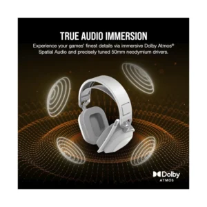 Auricular Inalambrico Corsair Hs80 Max (Ca-9011296-Ww) Blanco, Multiplataforma, Bluetooth, Dolby Atmos, Microfono De Calidad Broadcast - Imagen 5