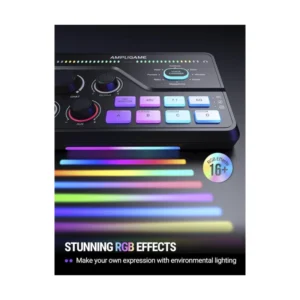 Mezcladora De Audio Fifine Sc8 Ampligame (Sc8-B) Negro, Para Jugadores Y Streamers, Efectos De Audio Personalizables, Admite Xlr, Mezcla De Juego/Chat - Imagen 5