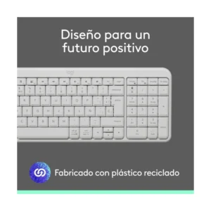 Teclado Inalambrico Logitech K250 (920-013446) Blanco, Bluetooth, Resistente A Derrames, Teclas Comodas - Imagen 5