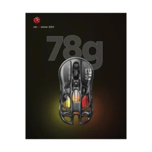 Mouse Inalambrico Gravastar Mercury M2 (Gravastar M2-Blk) Negro, 26000 Dpi, Sensor Paw3395Dm, Diseño Ligero Ahuecado De 2.79 Oz, 5 Botones Programable - Imagen 6