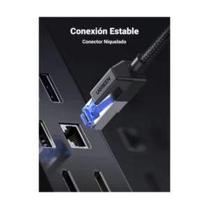 Cable De Red Ugreen (80431) 40Gbps, 2000Mhz, Trenzado Con Conector Rj45, Cat8, 2 Metros - Imagen 6