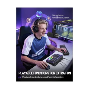 Mezcladora De Audio Fifine Sc8 Ampligame (Sc8-B) Negro, Para Jugadores Y Streamers, Efectos De Audio Personalizables, Admite Xlr, Mezcla De Juego/Chat - Imagen 6