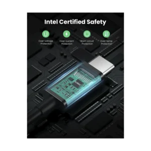 Cable Thunderbolt 4 Usb-C A Usb-C Ugreen Us501 (30389) Negro Carga Rapida De 100 W, Soporte De Video Hasta 8K 60Hz, 0.8 Metros - Imagen 7