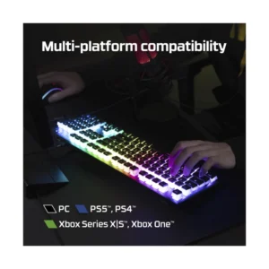 Teclado Hyperx Alloy Origins 60 (4P5N4Aa#Aba) Gaming, Negro, Mecanico, Switch Rojo Lineal, Cubiertas De Pbt Doble Capa De Las Teclas, Led-Rgb - Imagen 7