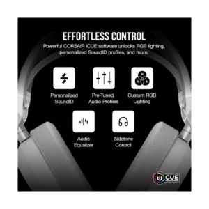 Auricular Inalambrico Corsair Hs80 Max (Ca-9011296-Ww) Blanco, Multiplataforma, Bluetooth, Dolby Atmos, Microfono De Calidad Broadcast - Imagen 7