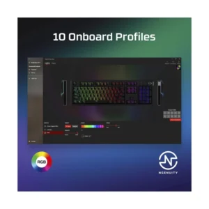 Teclado Hyperx Alloy Rise (7G7A3Aa#Abm) Gaming, Negro, Mecanico, Switch Rojo Lineal, Sensor De Luz Ambiental, Boton Giratorio Para El Volumen, Led-Rgb - Imagen 8