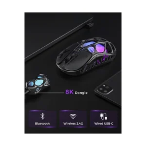 Mouse Inalambrico Gravastar Mercury X Pro (Gs Xpro-Gry) Gris, 32000 Dpi, Dongle De 8 K, Sensor Paw 3950, Sondeo De 8,000 Hz, 5 Botones Programables - Imagen 8