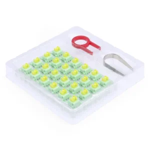 Kit Switches Redragon A113 Bullet-Qt Marron (A113Qt) 24 Pcs, Mecanicos Tactiles Silenciosos, Placa De 3 Pines, Intercambiable En Caliente, 50 Millones - Imagen 8