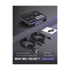 Mezcladora De Audio Fifine Sc8 Ampligame (Sc8-B) Negro, Para Jugadores Y Streamers, Efectos De Audio Personalizables, Admite Xlr, Mezcla De Juego/Chat - Imagen 9