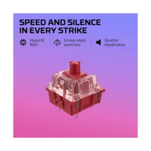 Teclado Hyperx Alloy Origins Core 80% (4P5P3Aa#Aba) Gaming, Negro, Mecanico, Switch Rojo Lineal, Cuerpo Completo De Aluminio De Grado Aeronautico, Rgb - Imagen 9