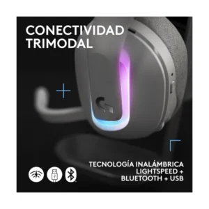 Auricular Inalambrico Logitech G522 Lightspeed (981-001549) Blanco, Microfono De Ancho De Banda Completo Y Audio Sincronizado Avanzado, Bluetooth, Rgb - Imagen 5