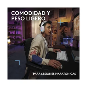 Auricular Inalambrico Logitech G522 Lightspeed (981-001549) Blanco, Microfono De Ancho De Banda Completo Y Audio Sincronizado Avanzado, Bluetooth, Rgb - Imagen 6