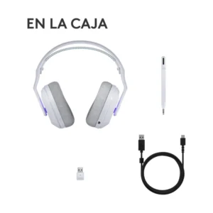 Auricular Inalambrico Logitech G522 Lightspeed (981-001549) Blanco, Microfono De Ancho De Banda Completo Y Audio Sincronizado Avanzado, Bluetooth, Rgb - Imagen 9