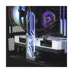 Soporte Para Tarjeta Grafica Cooler Master Atlas Argb (Mca-U000R-Agsbtg-00) Soporte De Imanes De Aluminio, Vidrio Templado Argb, Doble Eje Vertical - Imagen 11