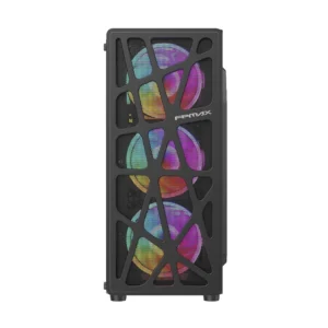 Case Fpmax (Cortex) Sin Fuente, Negro, Atx, 1 Panel Vidrio, X3 Fan, Led Rainbow - Imagen 2