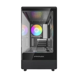 Case Fpmax (Diamond R2M-B) Sin Fuente, Negro, Micro-Atx, 2 Panel Vidrio, X1 Fan, Led-Argb - Imagen 3