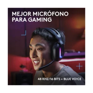 Auricular Inalambrico Logitech G522 Lightspeed (981-001543) Negro, Microfono De Ancho De Banda Completo Y Audio Sincronizado Avanzado, Bluetooth, Rgb - Imagen 2