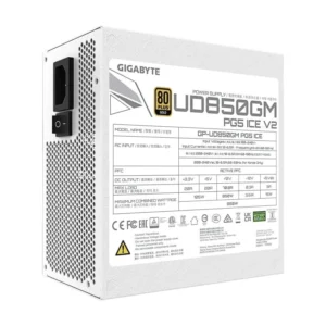 Fuente De Poder Gigabyte Ud850Gm Pg5 V2 Ice (Gp-Ud850Gm Pg5 Ice) 850W, Blanco, Gold, Pcie Gen 5.1, Atx 3.1, Modular - Imagen 3
