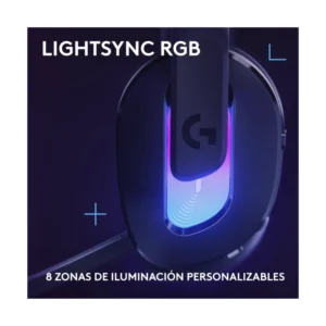 Auricular Inalambrico Logitech G522 Lightspeed (981-001543) Negro, Microfono De Ancho De Banda Completo Y Audio Sincronizado Avanzado, Bluetooth, Rgb - Imagen 3