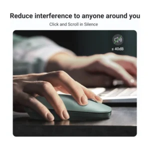 Mouse Inalambrico Ugreen Mu001 (90374) Verde, Ultra Delgado, 4000 Dpi - Imagen 3