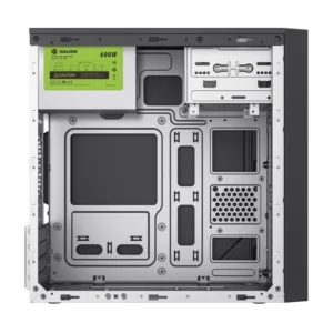 Case Halion Office (6526) Con Fuente De 600W, Negro, Micro-Atx, X1 Fan - Imagen 4