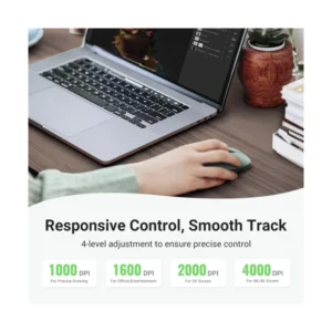 Mouse Inalambrico Ugreen Mu001 (90374) Verde, Ultra Delgado, 4000 Dpi - Imagen 4