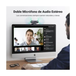 Camara Web Ugreen Cm778 (35626) Fhd, 2K 30 Fps, Negro, Dos Microfonos Incorporados, Cancelacion De Ruido, Rotacion 360, Soporta Streaming Youtube - Imagen 4