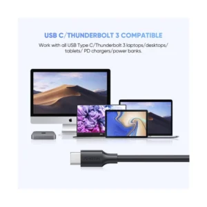 Cable Usb-C A Micro B Ugreen (20103) 1 Metro, Negro, Para Disco Duro Externo, Camara - Imagen 4