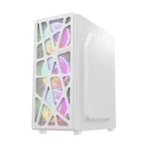 Case Fpmax (Cortex-W) Sin Fuente, Blanco, Atx, 1 Panel Acrilico, X4 Fan, Led Rainbow - Imagen 3