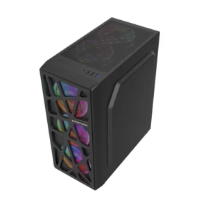 Case Fpmax (Cortex) Sin Fuente, Negro, Atx, 1 Panel Vidrio, X3 Fan, Led Rainbow - Imagen 4