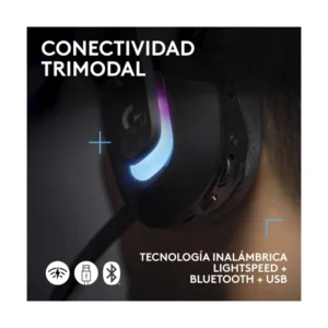 Auricular Inalambrico Logitech G522 Lightspeed (981-001543) Negro, Microfono De Ancho De Banda Completo Y Audio Sincronizado Avanzado, Bluetooth, Rgb - Imagen 5
