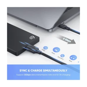 Cable Usb-C A Micro B Ugreen (20103) 1 Metro, Negro, Para Disco Duro Externo, Camara - Imagen 5