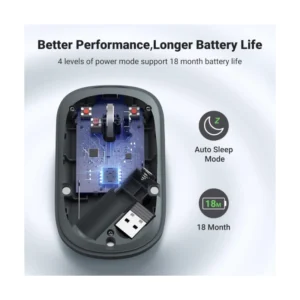 Mouse Inalambrico Ugreen Mu001 (90374) Verde, Ultra Delgado, 4000 Dpi - Imagen 6