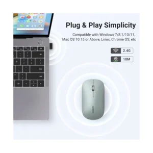 Mouse Inalambrico Ugreen Mu001 (90374) Verde, Ultra Delgado, 4000 Dpi - Imagen 7