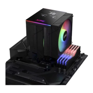 Disipador De Procesador Xpg Maestro Plus 62Da (Maestroplus62Da-Bkcww) 1156/1851-Am3/Am4/Am5, Negro, Pantalla Digital, 6 Tubos De Calor - Imagen 8